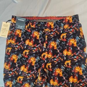 Murano Alex Ancient Renaissance Floral Corduroy Pants 29x32 Flat Front NWT L831